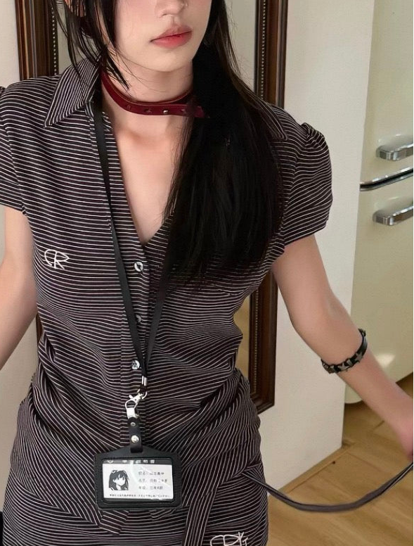 avenoir striped button up set TOP ONLY/ edit 01